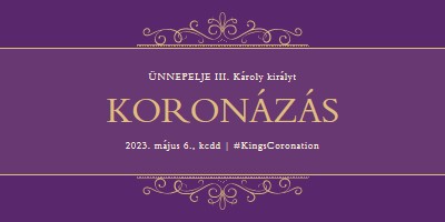 Királyi bejelentés purple modern-simple