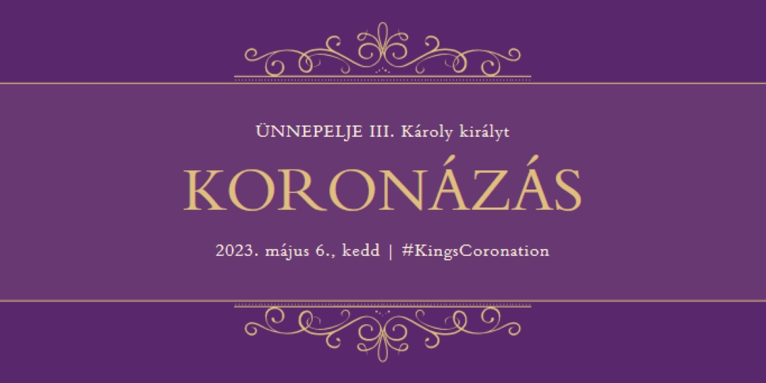 Királyi bejelentés purple modern-simple