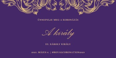 Koronázás egy királynak purple modern-simple