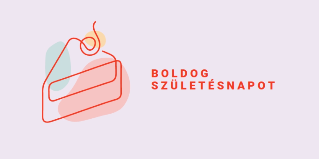 Egy szelet boldog születésnapot purple whimsical-line