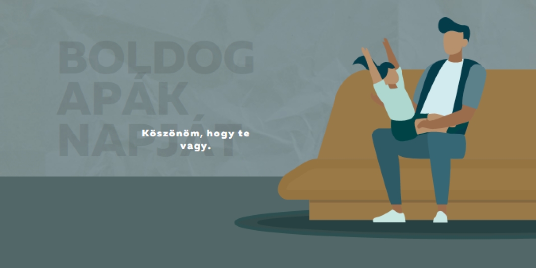 Boldog apák napját blue modern-color-block