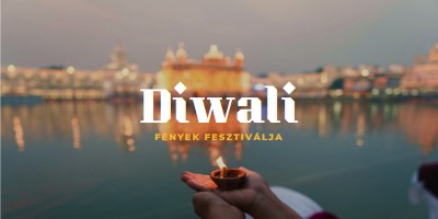 Diwali fénye blue modern-simple