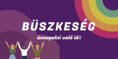 Büszkeség ünnepe purple modern-bold