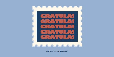 Gratulálunk új polgárainknak blue modern-simple