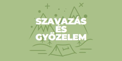 Szavazás és győzelem green whimsical-line