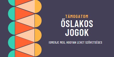 Őslakos jogosultságok támogatása blue modern-color-block