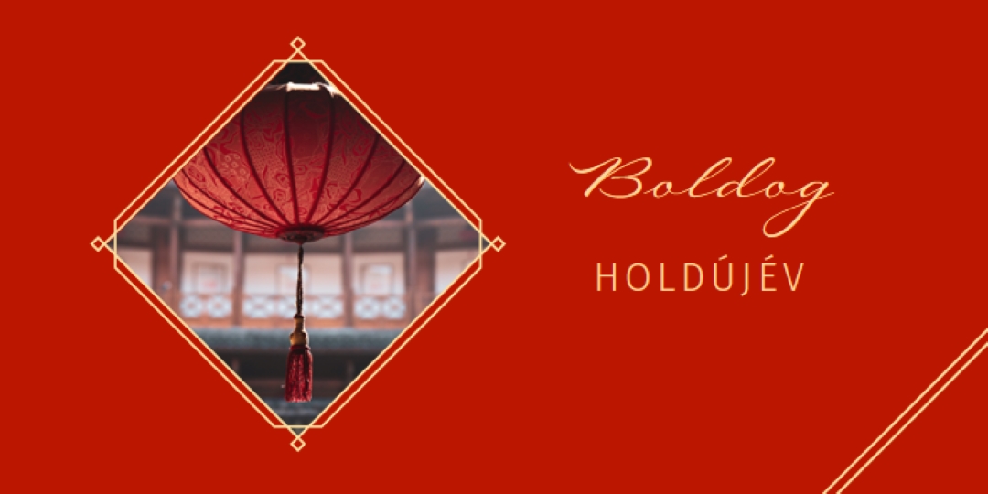 Holdújév ünnepe red modern-simple