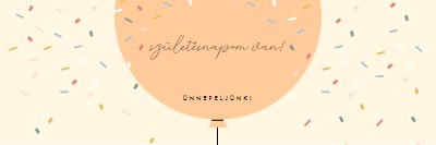 Ünnepeljük meg a születésnapomat yellow whimsical-line