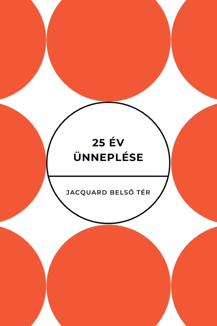 25 év ünneplése orange modern-geometric-&-linear