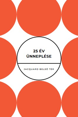 25 év ünneplése orange modern-geometric-&-linear