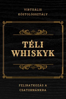 Téli whiskyk black vintage-retro