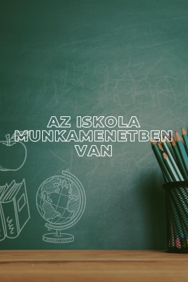 Az iskola munkamenetben van green modern-simple