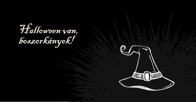 Halloween van black whimsical-line