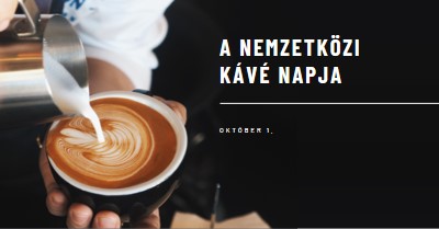 A kávé nemzetközi napja brown modern-simple