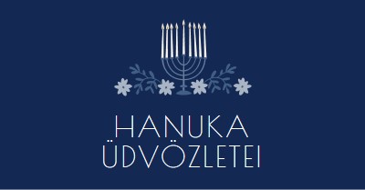 Hanuka üdvözlete blue modern-simple