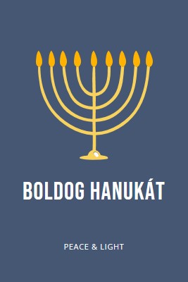 Hanuka Sameach blue modern-simple