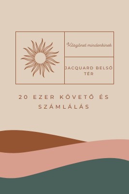 20 ezer követő és számolás pink organic-boho