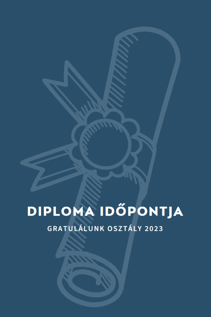 Az Ön diplomája blue modern-simple