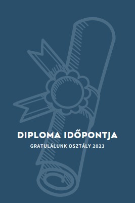 Az Ön diplomája blue modern-simple