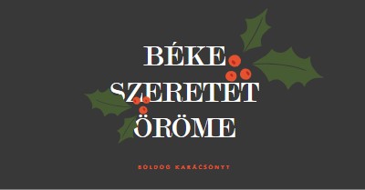 Béke, szeretet, öröm gray modern-simple