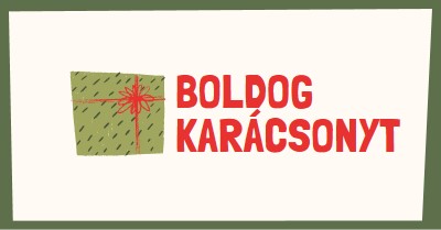 Boldog karácsonyi ajándék white whimsical-color-block