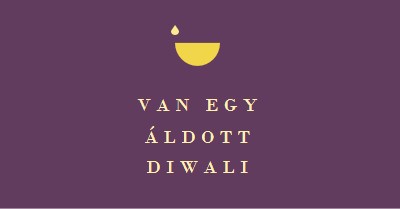 Diwali-áldások purple modern-simple