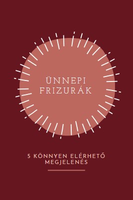 Ünnepi frizurák red organic-simple