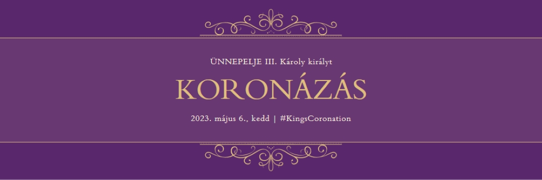 Királyi bejelentés purple modern-simple