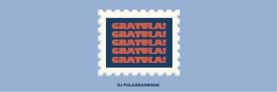 Gratulálunk új polgárainknak blue modern-simple