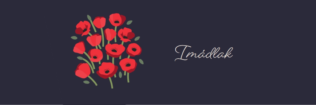 Imádlak black whimsical-line