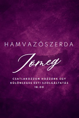 Hamvazószerda mise purple modern-simple