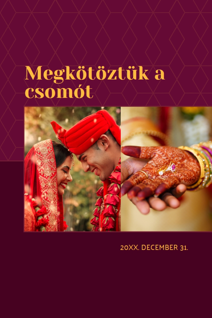 Megkötöztük a csomót red modern-simple