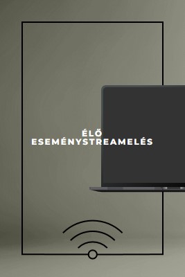 Élő eseménystreamelés gray modern-bold