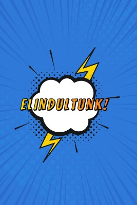 Elindultunk! blue modern-bold