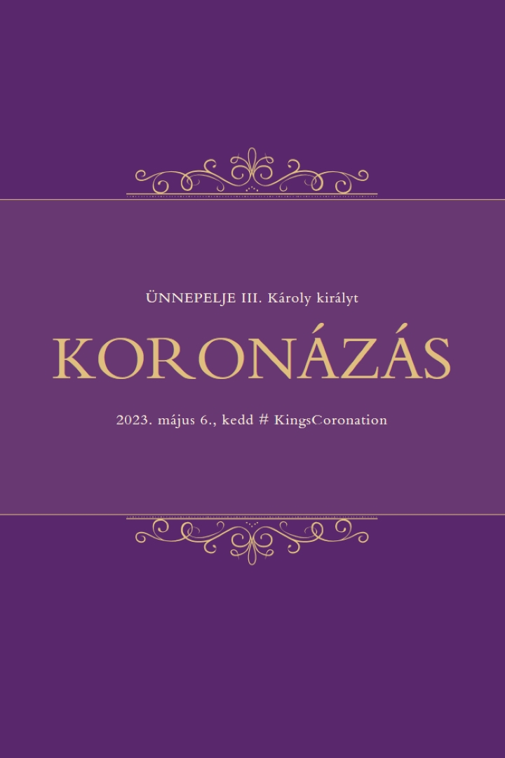 Királyi bejelentés purple modern-simple
