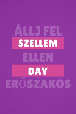 Állj fel a megfélemlítés ellen purple modern-bold