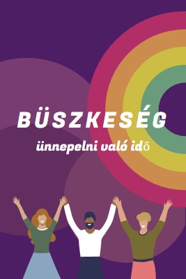 Büszkeség ünnepe purple modern-bold