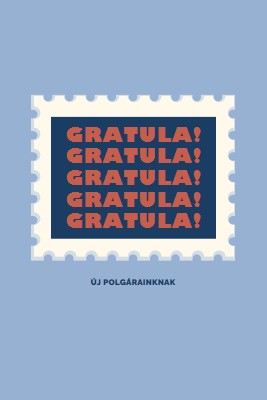 Gratulálunk új polgárainknak blue modern-simple