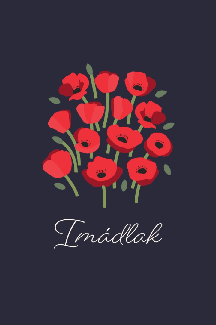 Imádlak black whimsical-line
