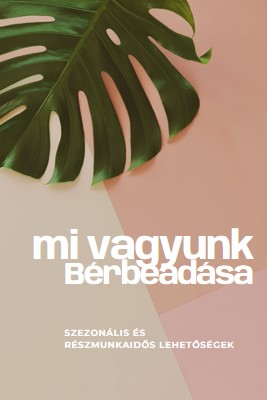 Idénymunkásokat veszünk fel pink modern-simple