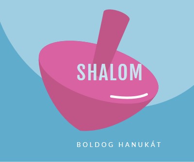 Boldog hanukát blue modern-bold