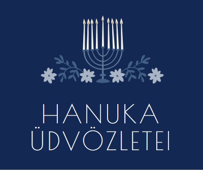 Hanuka üdvözlete blue modern-simple