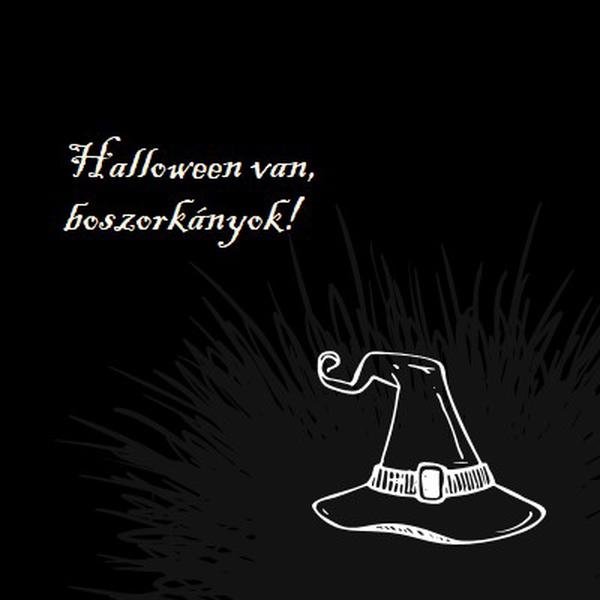 Halloween van black whimsical-line