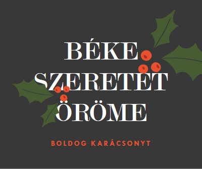 Béke, szeretet, öröm gray modern-simple