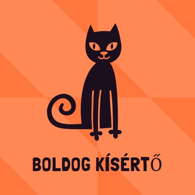 Boldog kísértés orange whimsical-color-block