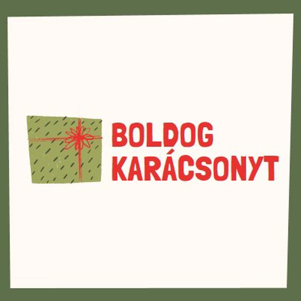 Boldog karácsonyi ajándék white whimsical-color-block