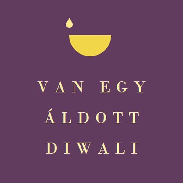 Diwali-áldások purple modern-simple