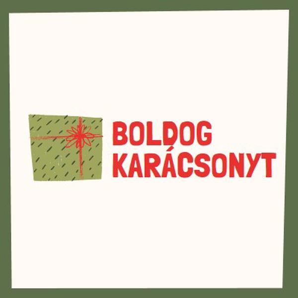 Boldog karácsonyi ajándék white whimsical-color-block