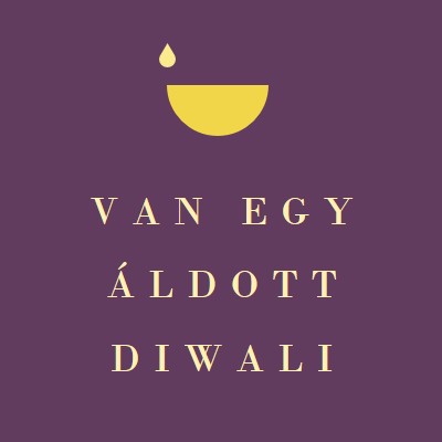 Diwali-áldások purple modern-simple