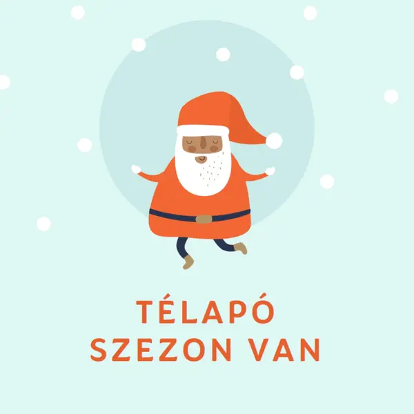 Télapó szezon van blue whimsical-color-block